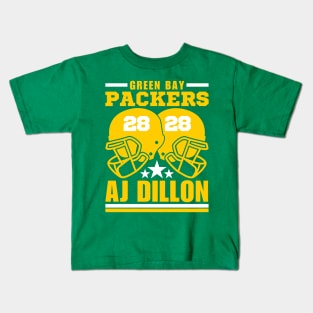 Green Bay Packers AJ Dillon 28 American Football Retro Kids T-Shirt